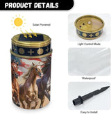 American Horse Cemetery Solar Stake Lights Decorative Patriotic Solar Pathway Lights Landscape Lights Gravesite | Lumora