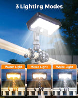 Clip On Solar Lights Outdoor, Motion Sensor Outdoor Lights, 92 LEDs 600LM Solar Fence Lights Outdoor | Lumora