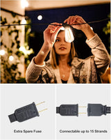 Lightdot 300FT Outdoor String Lights, LED Bistro String Lights with Shatterproof ST38 Vintage Bulbs, 2200K | Lumora