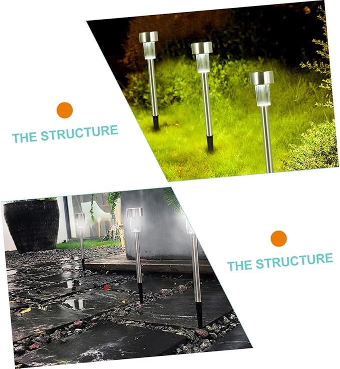 6pcs Solar Garden Lights Outdoor Pathway Lamps Efficient Charging Design for Courtyards Parks and Gardens