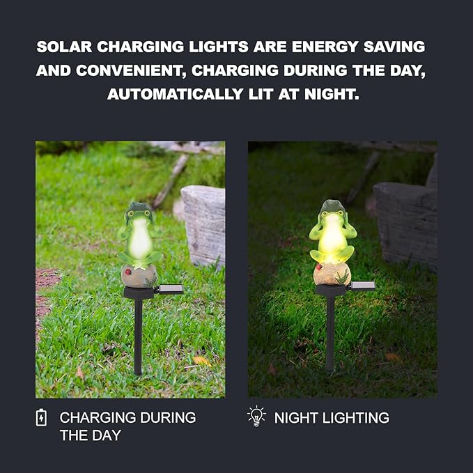 Zerodeko Solar Animal Stake Light Outdoor Solar Garden Lamp Waterproof Landscape Lighting for Patio Lawn Pathway Decorative Yard Lighting