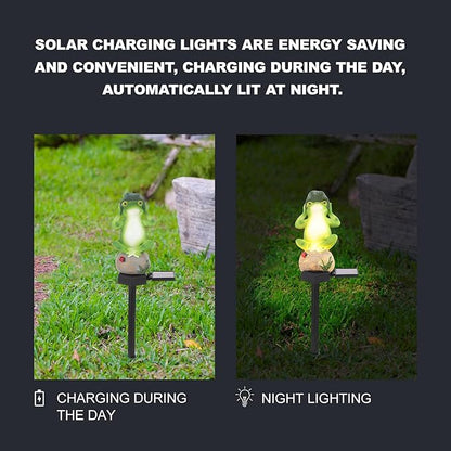 Zerodeko Solar Animal Stake Light Outdoor Solar Garden Lamp Waterproof Landscape Lighting for Patio Lawn Pathway Decorative Yard Lighting