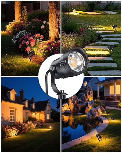 HIBOITEC Low Voltage Landscape Lighting 1 Pack with Connectors 12W Spotlights Landscape Lights 12-24V AC/DC IP65 | Lumora