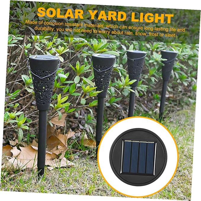 Cabilock Waterproof Solar Yard Lights Outdoor Garden Path Light Warm White Solar Scenery Lighting for Patio Lawn Decorative Ambient Illumination