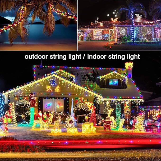 FULLBELL Easter Lights 66 Feets 200 LED Easter Decorations Memory Indoor Outdoor Fairy Lights Easter Decor Lights | Lumora