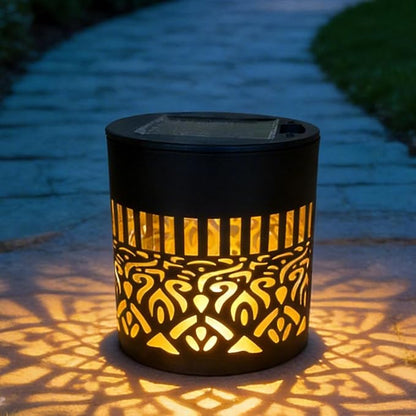 Solar Outdoor Lamp, Hollow Rotating Design, 8.4x8.4x8.6cm, Solar Man-dala Lights, Deck Step Wall Lights, Ambient Lighting Decor, for Garden Patio Walkway