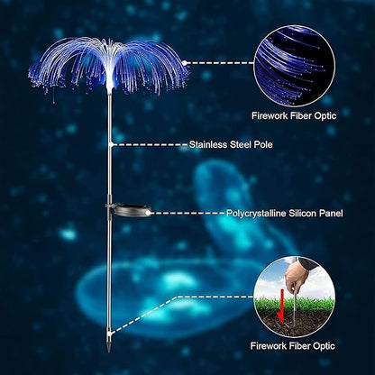 Solar Garden Lights Garden Lights Solar Outdoor Solar Jellyfish Lights Waterproof Solar Garden Lights 7 Colors Replacement Pathway Lights Solar Sunflowers For Garden Patio Decorations Garden Lights Wa
