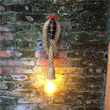 Creative Water Pipe Wall Sconce, Retro Hemp Rope Wall Lamp, Industrial Style Wall Light, Cafe, Restaurant | Lumora