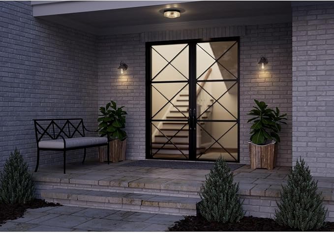 Progress Lighting Weldon Collection 1-Light Clear Seeded Glass Farmhouse Outdoor Small Wall Lantern Light Textured | Lumora