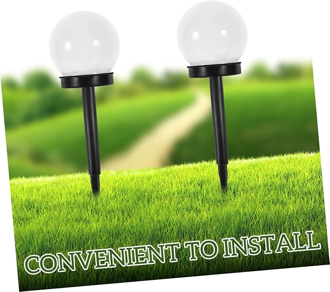 Solar Lawn Light Bulbs Pack of 6 Waterproof Outdoor Garden Lights Solar Lamp for Courtyard Simple Install Landscape Lighting Tools