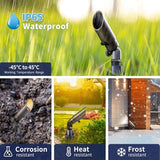 Gardenreet Brass LED Spot Light Low Voltage - Low Wattage Outdoor Landscape Spotlights Hard-Wired, 12V Landscaping | Lumora