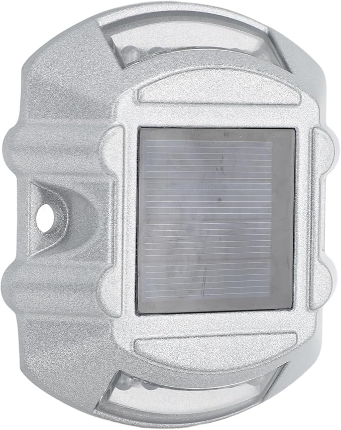 Revolutionary Solar Deck Lights,Silver Aluminium Alloy, High Brightness LED, Waterproof, Ideal for Outdoor Deck, Pathway, Walkway,Stair (Yellow Light)