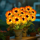 Solar Garden Lights 4 Pack 24 Solar Sunflower Lights, Gifts for Mom Women Grandma Mothers Day Birthday, Waterproof | Lumora