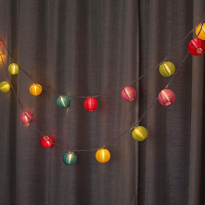 Lantern String Lights 9.83FT 3Inch UL Listed Lantern Lights for Bedroom, Colorful Mini Lanterns Outdoor Hanging for Patio,Home/Garden Decor
