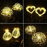 Solar Garden Lights 4-Pack Waterproof Decorative Pathway Firefly Lights for Courtyard & Garden Party Warm White | Lumora