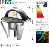 Recessed LED Deck Lighting Kits,DC12V Low Voltage F1.38 Waterproof IP 65,0.2W~0.4W Multi-Color RGB In Ground Lights | Lumora