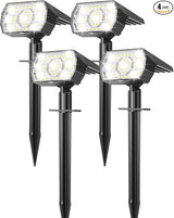 Kaxiida Solar Lights Outdoor Waterproof IP68, 3 Lighting Models Solar Powered Spot Lights Outdoor, 56LED Light Dusk | Lumora
