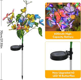 Solar Garden Lights Outdoor Waterproof Solar Lights 2 Pack with New Upgraded 40 LED 18 Butterfly Outdoor Lights for | Lumora