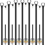 7 Pack String Light Poles,Metal Poles for Hanging Outdoor Light Strings,7 Pack 10 FT Light Poles Stand for Outside | Lumora