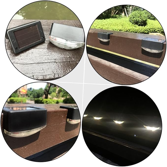 DOITOOL 4pcs Solar Pathway Lights Led Stair Lamps for Outdoor Garden Rechargeable High Conversion Rate Easy | Lumora
