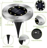 Solar Lights Outdoor, 4Pcs IP65 Waterproof Solar Ground Lights for Outside, LED Flat Landscape Decorative Lighting | Lumora