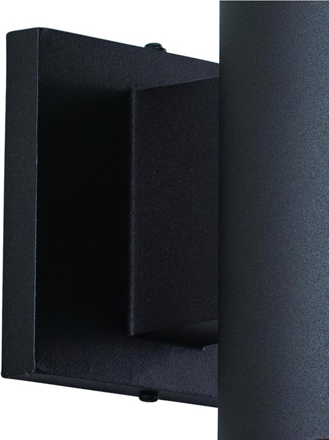 VAXCEL Chiasso Modern Outdoor Porch Light, 5" W x 7.25" H Black Cylinder Wall Sconce, Waterproof Dark Sky Wall | Lumora