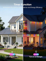 APPECK Outdoor String Lights 100FT, RGBW Smart Patio Lights with 111 Scene Modes, Christmas String Lights with 50 | Lumora