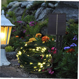 Solar LED Strip Light Warm White Outdoor Solar String Lights LEDs Flexible Decorative Lighting for Garden Bedroom | Lumora