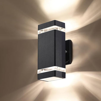 LMP LED Square Up and Down Lights Outdoor Wall Light，Body in Aluminum Waterproof Outdoor Wall Lamps，3000k 5W with Certificate ETL