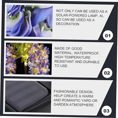 Mipcase Solar Pathway Lights Led Garden Landscape Lamp Easy to Install Solar Flower Design for Outdoor Decoration Parks Courtyards and Gardens