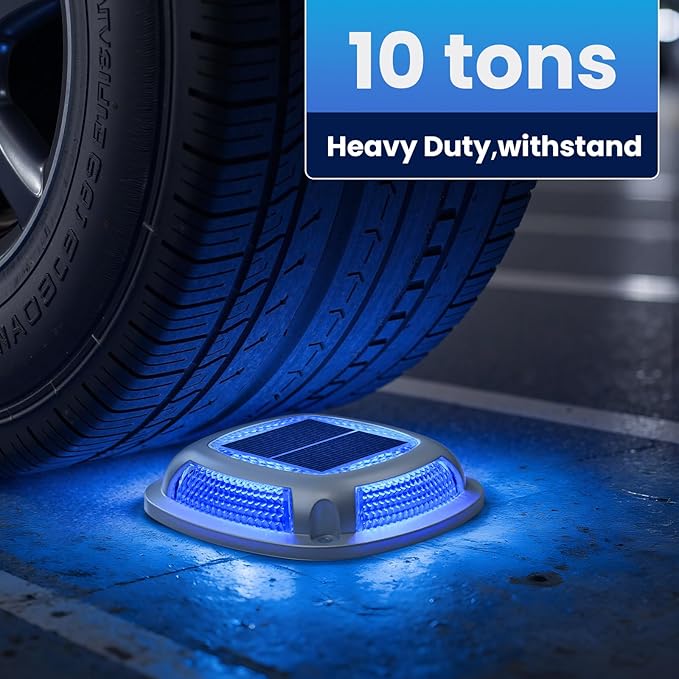 VOLISUN Solar Driveway Lights 12 Pack Waterproof Dock & Deck Marker Lights,2-in-1 Blue & White LED,IP67 Wireless | Lumora
