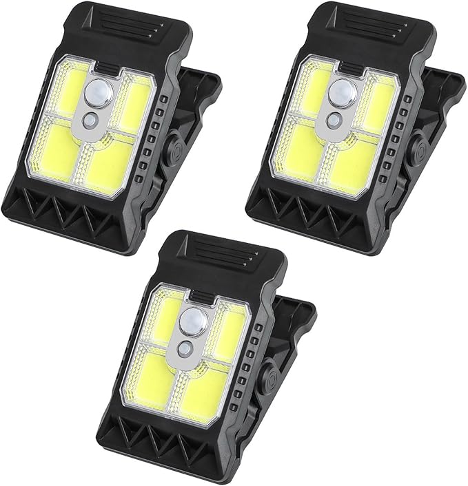 Solar Clip on Motion Sensor Light, High Brightness Led Outdoor Lamp with Efficient Solar Charging for Camping Tent, Pathway, Patio, Garden