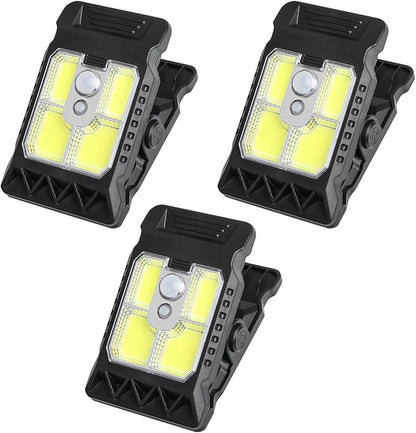 Solar Clip on Motion Sensor Light, High Brightness Led Outdoor Lamp with Efficient Solar Charging for Camping Tent, Pathway, Patio, Garden