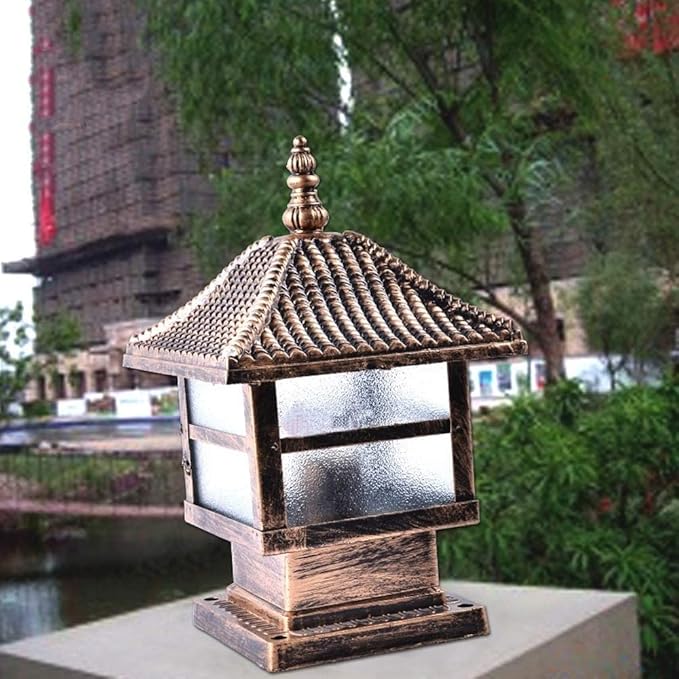 European Outdoor Glass Table Lamp Column Lamp Tradition Antique Victoria Waterproof Aluminum Garden Lawn Lights | Lumora