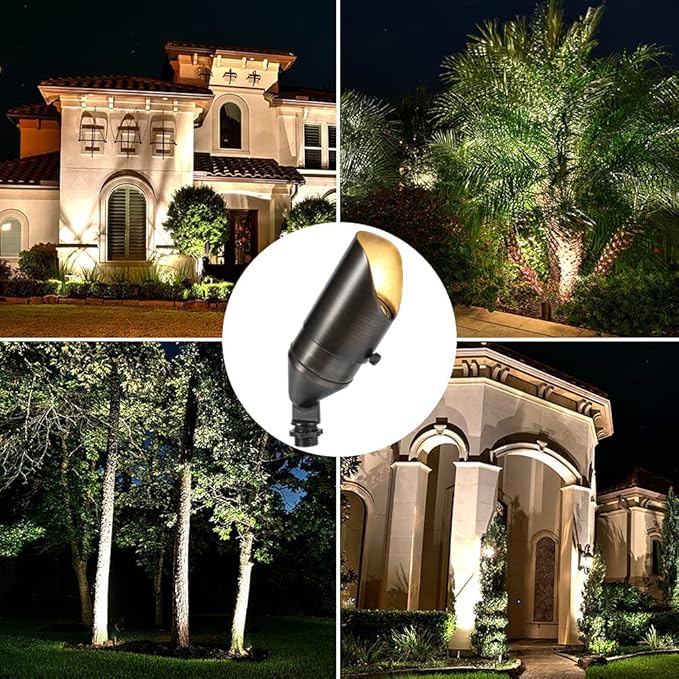 LED Spot Lights Outdoor Landscape Lighting 118 - Solid Brass Spotlight LED Yard Lights Security Landscape Lights | Lumora