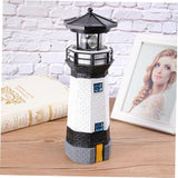 1pc Led Solar Revolving Lighthouse Garden Decorative Light for Lawns Walkways and Yards Energy-Saving Resin Design | Lumora