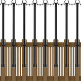8 Pack String Light Poles,5Ft Metal Poles for Outdoor String Lights,Outdoor Light Poles with Post,Poles/Stand for | Lumora