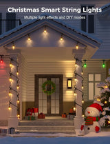 XMCOSY+ Smart Outdoor String Lights, 98Ft Patio Lights Waterproof, App Control, Compatible with Alexa, RGBCWIC | Lumora