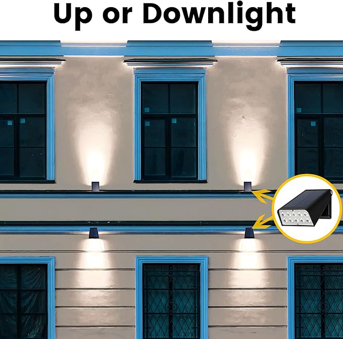 Outdoor Spotlight Solar Powered, Dusk to Dawn Deck Lights, 2-Mode 90° Adjustable Ideal for Wet Location, Bright | Lumora