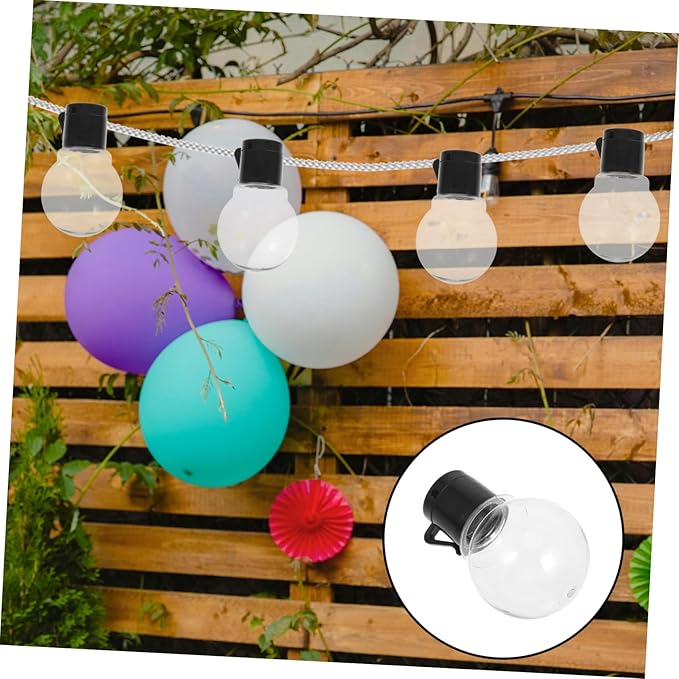 BESPORTBLE 20pcs Transparent Globe Bulb String Light Replacement Plastic Pendant Lampshades for Indoor Outdoor Decorative Hanging Lights Impact Resistant Abs Material for Garden Party Wedding