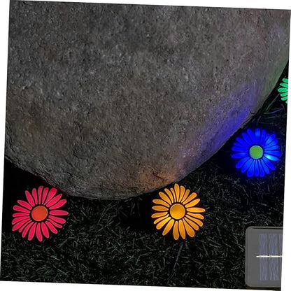 PRETYZOOM Eco-Friendly Led Solar Lawn Lamp Chrysanthemum Garden Decor No Tools Required for Pathway Patio