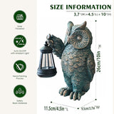 Garden Statues Outdoor, owl Figurines Decorated with Solar Lights, Unique Christmas Birthday Gifts for Moms | Lumora