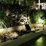 4-Spotlight Mini 50X Solar-Powered LED Spotlight (Cool White LED), Black Finish, Outdoor Garden Yard Landscape | Lumora