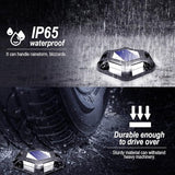 Solar Dock Lights Driveway Deck Lights - 8 Packs Waterproof 1200mAh Outdoor LED Aluminum Dock Lighting Warning Step | Lumora