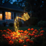 Solar Garden Lights Outdoor Decoration, Metal Solar Watering Can Lights Outdoor Waterproof, Small Patio Light Yard | Lumora