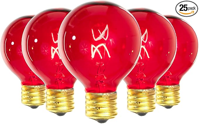 EST. LEE DISPLAY L D 1902 Indoor ＆ Outdoor G50 Globe Light Bulbs, Transparent Colored Glass, Incandescent, Steady | Lumora