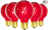 EST. LEE DISPLAY L D 1902 Indoor ＆ Outdoor G50 Globe Light Bulbs, Transparent Colored Glass, Incandescent, Steady | Lumora