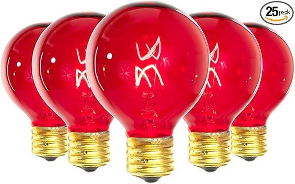 EST. LEE DISPLAY L D 1902 Indoor ＆ Outdoor G50 Globe Light Bulbs, Transparent Colored Glass, Incandescent, Steady | Lumora