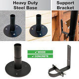 EXCELLO Global Products Premium String Light Poles - 4 Pack - Extends to 10 Feet – Deck Mount - Outdoor Path Light | Lumora
