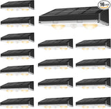 VOLISUN Solar Fence Lights, 16 Pack Solar Powered Fence Lights Outdoor with Warm White LED Spot Lens, IP65 | Lumora